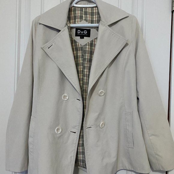 Dolce & Gabbana Cream Neutral Coat with Waist Tie - Picture 4 of 4